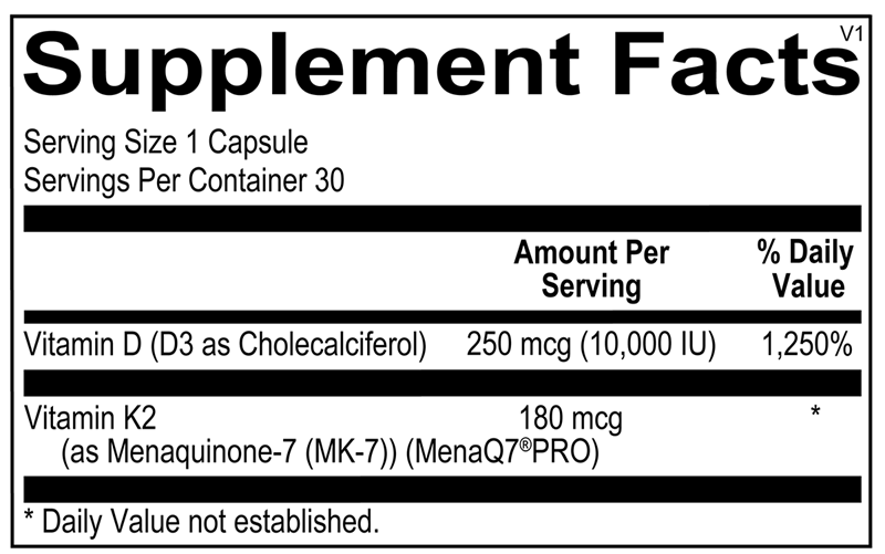 K-FORCE MAX supplement facts image