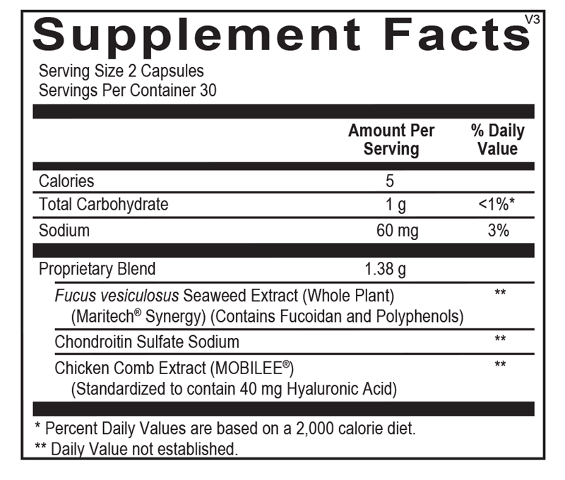 RegeneVasc supplement facts image